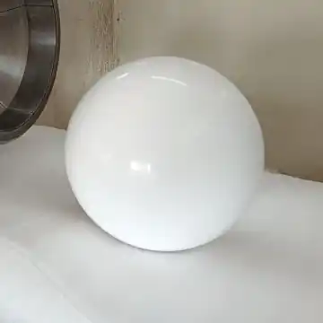 Large-diameter virgin PTFE ball after machining